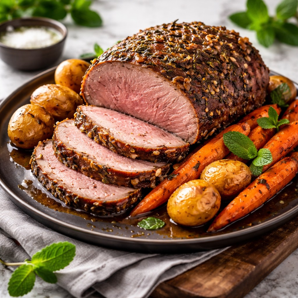 Lammesteg på påske med mynte – Sæson opskrift til 2 personer (110 min)