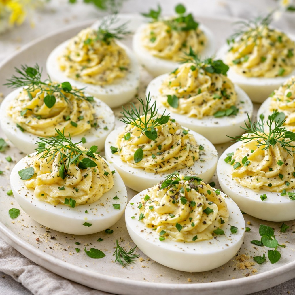 Påskeæg med sennep og dild – Sæson opskrift til 4 personer (32 min)