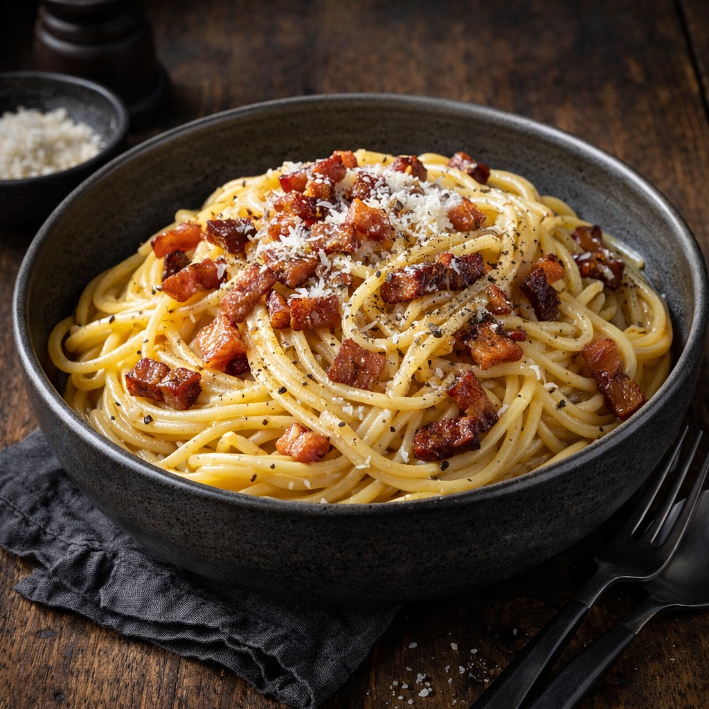 Pasta carbonara – Autentisk opskrift med bacon og æg